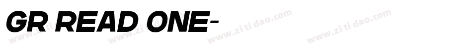 GR Read One字体转换